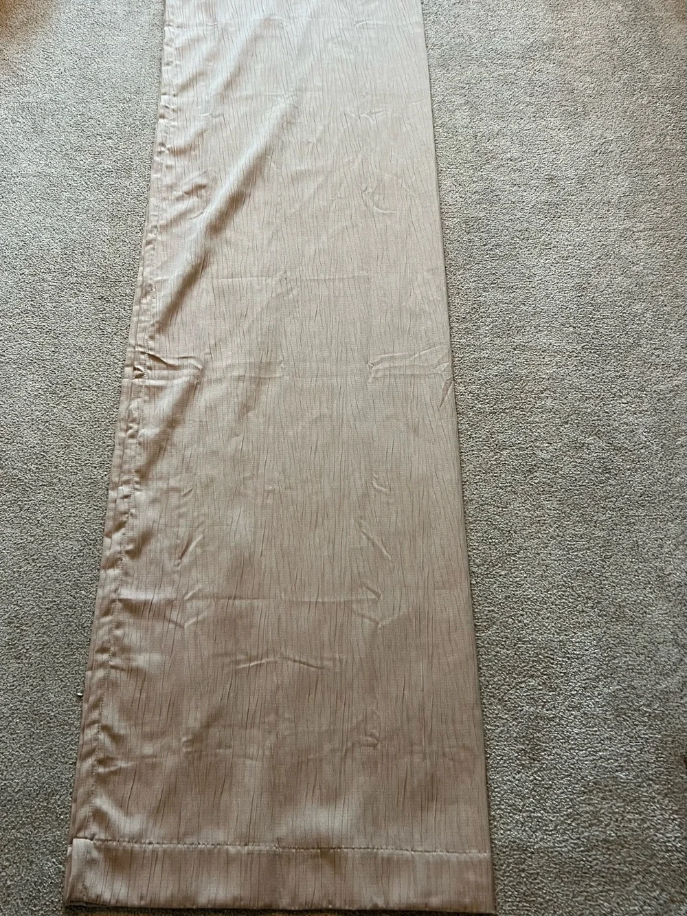 Beige/-Tan Textured Grommet Curtain Panels - 2-Pack; 48” x84” , Good Condition